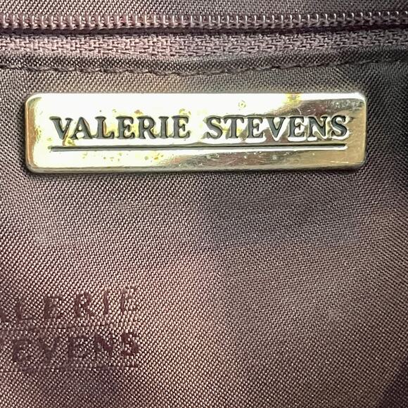 Valerie Stevens Alligator Embossed Handbag Brown Leather 0.01=S-1495 - Picture 3 of 11